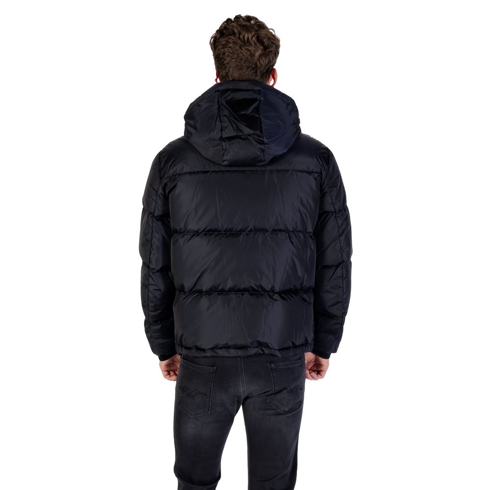Armani Exchange Blauer Polyamidmantel