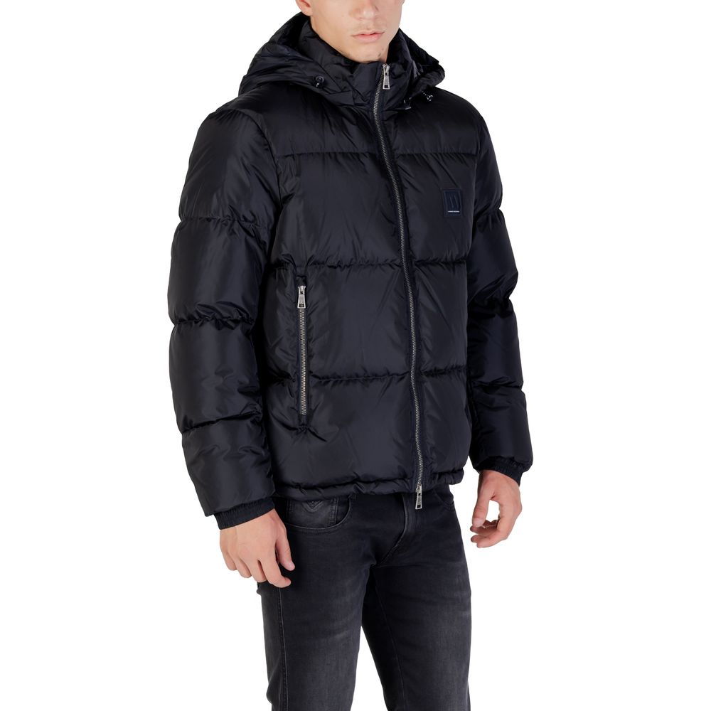 Armani Exchange Blauer Polyamidmantel