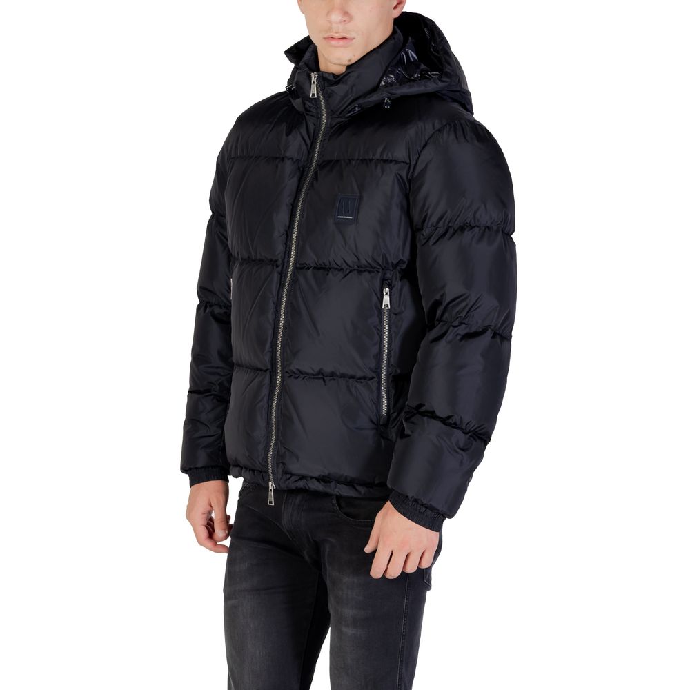 Armani Exchange Blauer Polyamidmantel