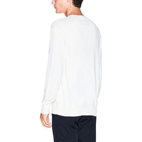 Sweatshirt crème en viscose de la marque Armani Exchange, coupe décontractée et design moderne.