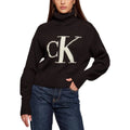 Sweat-shirt en coton noir de Calvin Klein Jeans, coupe décontractée avec logo discret sur la poitrine, pour homme ou femme.