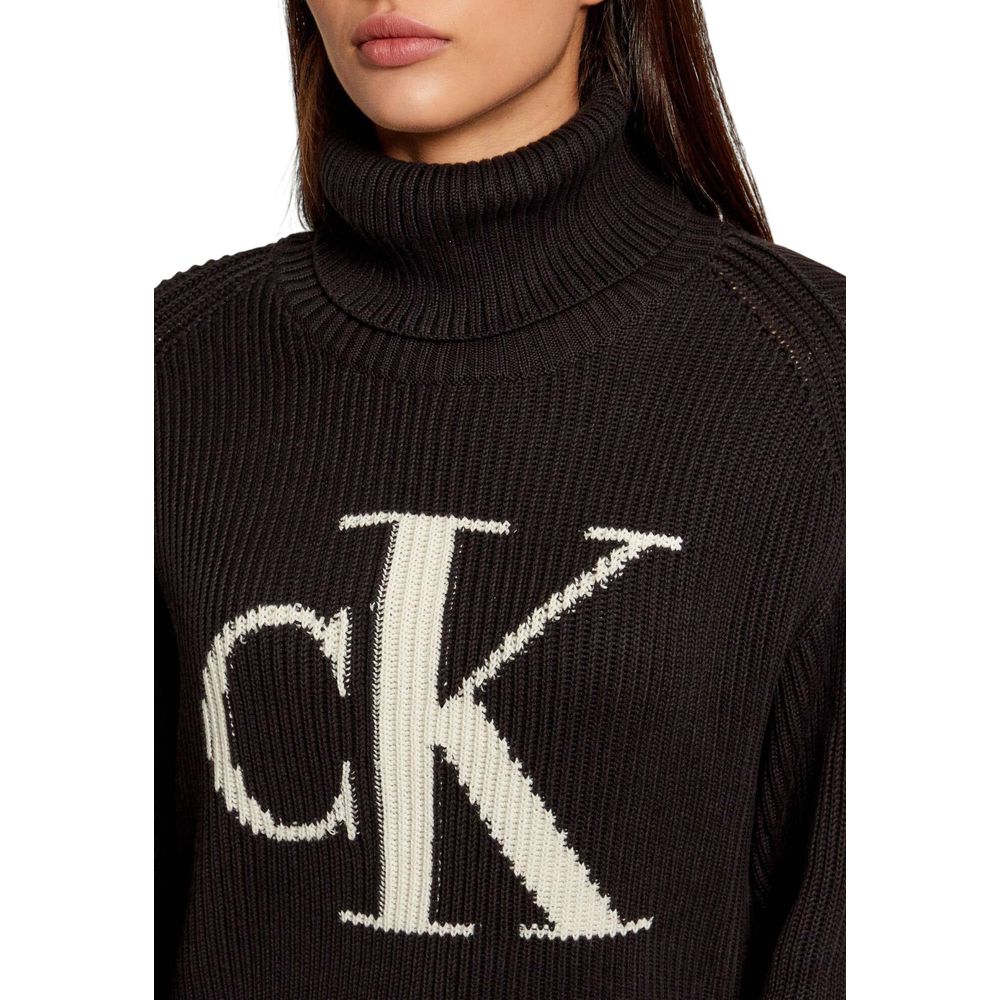 Sweat-shirt en coton noir de Calvin Klein Jeans, coupe classique, logo discret sur la poitrine, idéal pour un style décontracté.