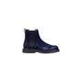 Bottes Chelsea en suède bleu de Calvin Klein Jeans, avec semelle en cuir et design élégant.