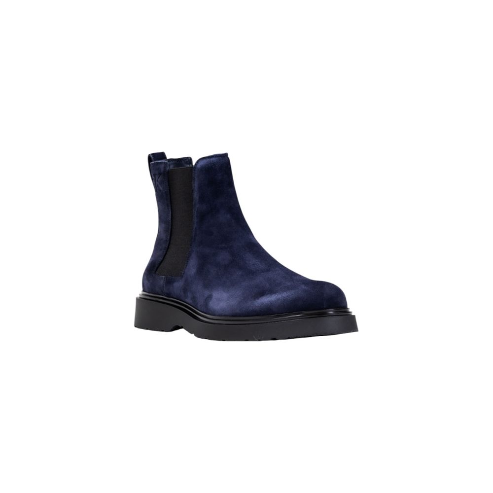 Bottes Chelsea en cuir suédé bleu de Calvin Klein Jeans, style élégant et moderne avec semelle robuste.