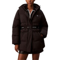 Manteau noir en polyamide de la marque Calvin Klein Jeans, avec coupe élégante et détails modernes.