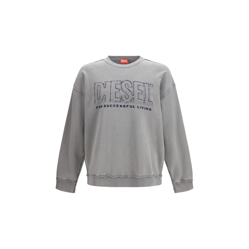 Diesel graues Baumwoll-Sweatshirt