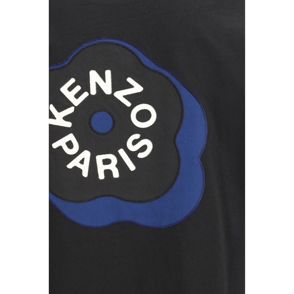 T-shirt en coton noir de la marque Kenzo, coupe classique et logo visible sur la poitrine.