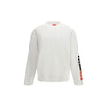 Sweat-shirt blanc en coton de la marque Diesel, vue de face, avec logo Diesel visible sur la poitrine.