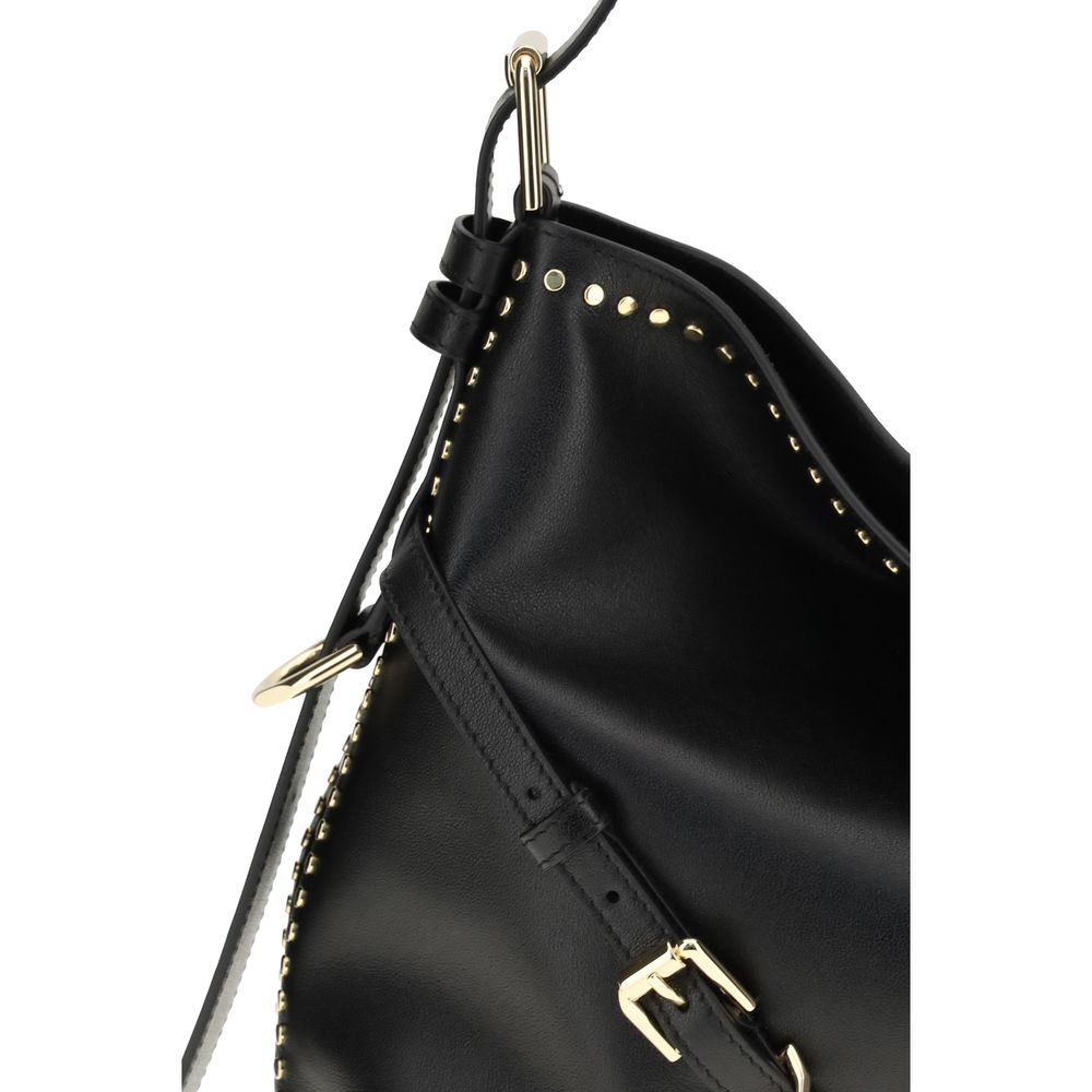 Sac à bandoulière Givenchy Bos Taurus en cuir de veau noir, avec détails élégants et finition de haute qualité.