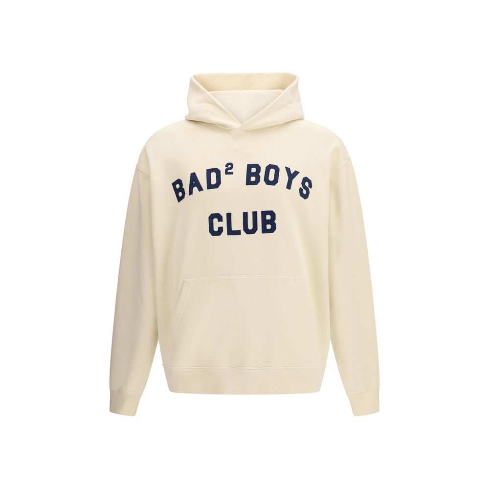 Sweatshirt en coton bicolore Dsquared² avec logo, manches longues et coupe décontractée, vue de face.
