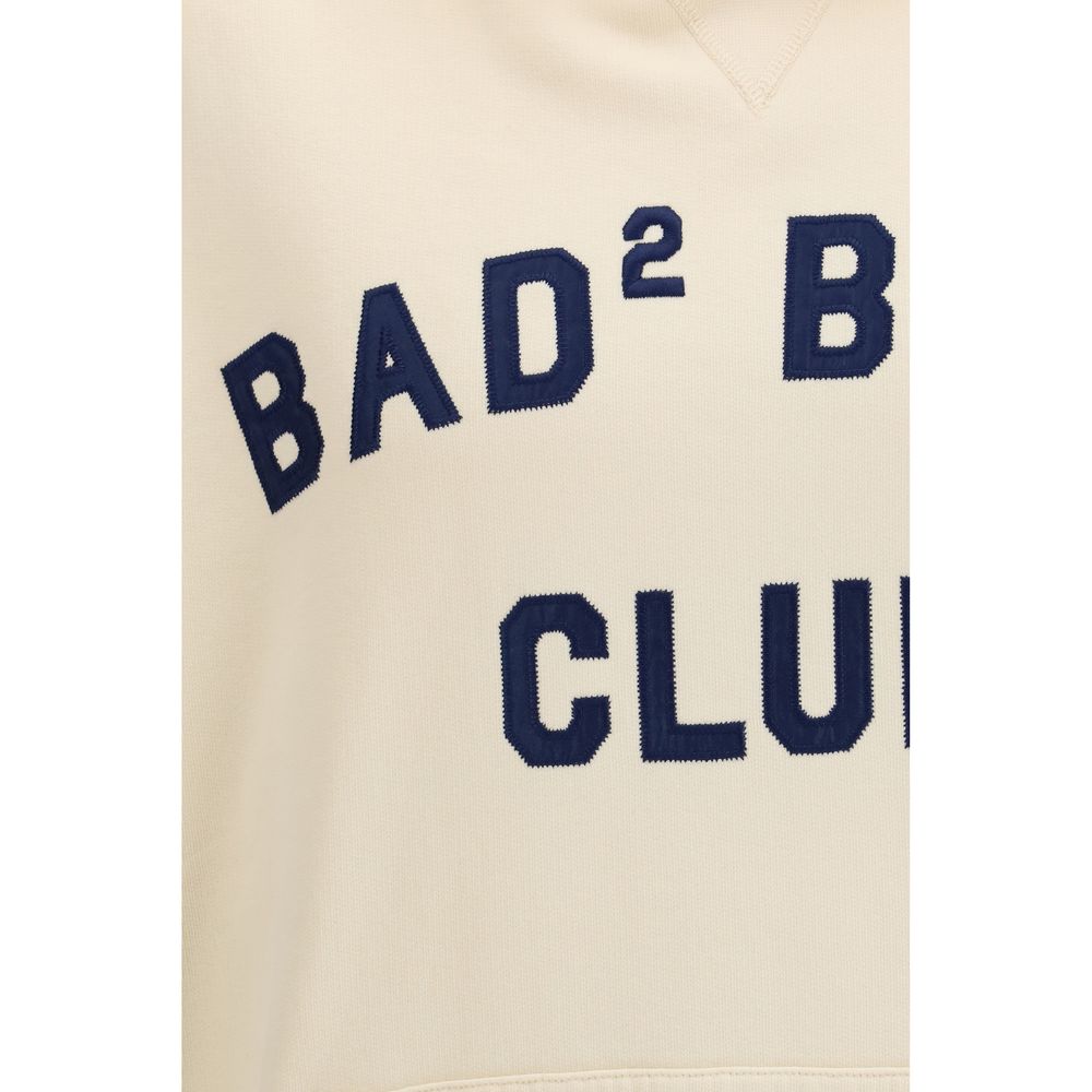Sweatshirt en coton bicolore Dsquared² avec logo sur la poitrine, style décontracté et moderne, visible en image.