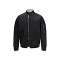 Veste bomber noire en polyamide de la marque Dsquared², vue de face avec détails de fermeture éclair et col côtelé.