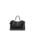 Dolce & Gabbana Schwarze Kalbsleder Bos Taurus Schultertasche