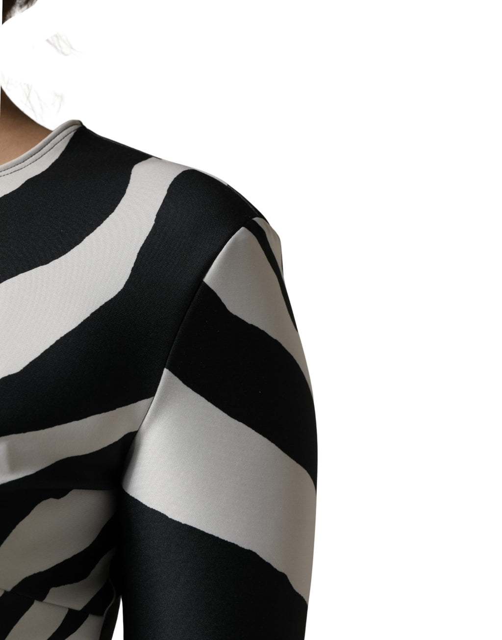 Combinaison noire et blanche en polyester avec motif zèbre de Dolce & Gabbana, style élégant et tendance
