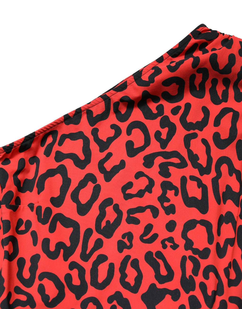 Combinaison en nylon noir et rouge à motif léopard, signée Dolce & Gabbana, élégante et tendance.