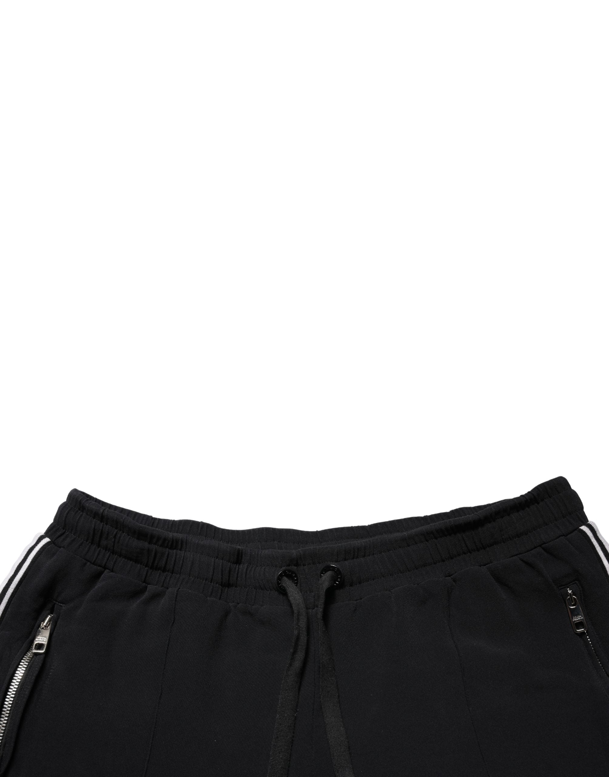 Pantalon femme Dolce & Gabbana noir en viscose, coupe mi-mollet, taille moyenne, style élégant et moderne