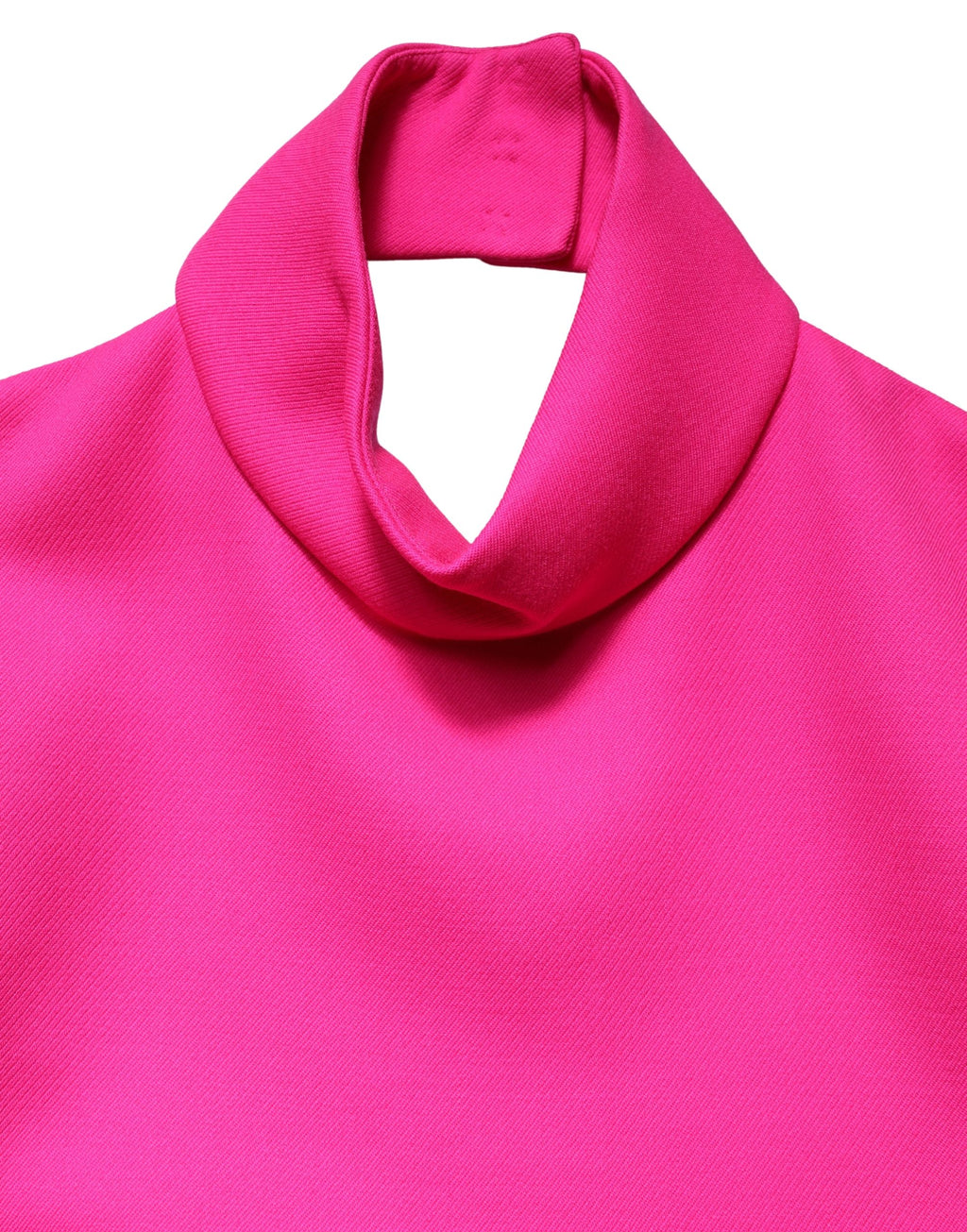 Débardeur sans manches en laine rose vif de Dolce & Gabbana, dos nu, style élégant et moderne.