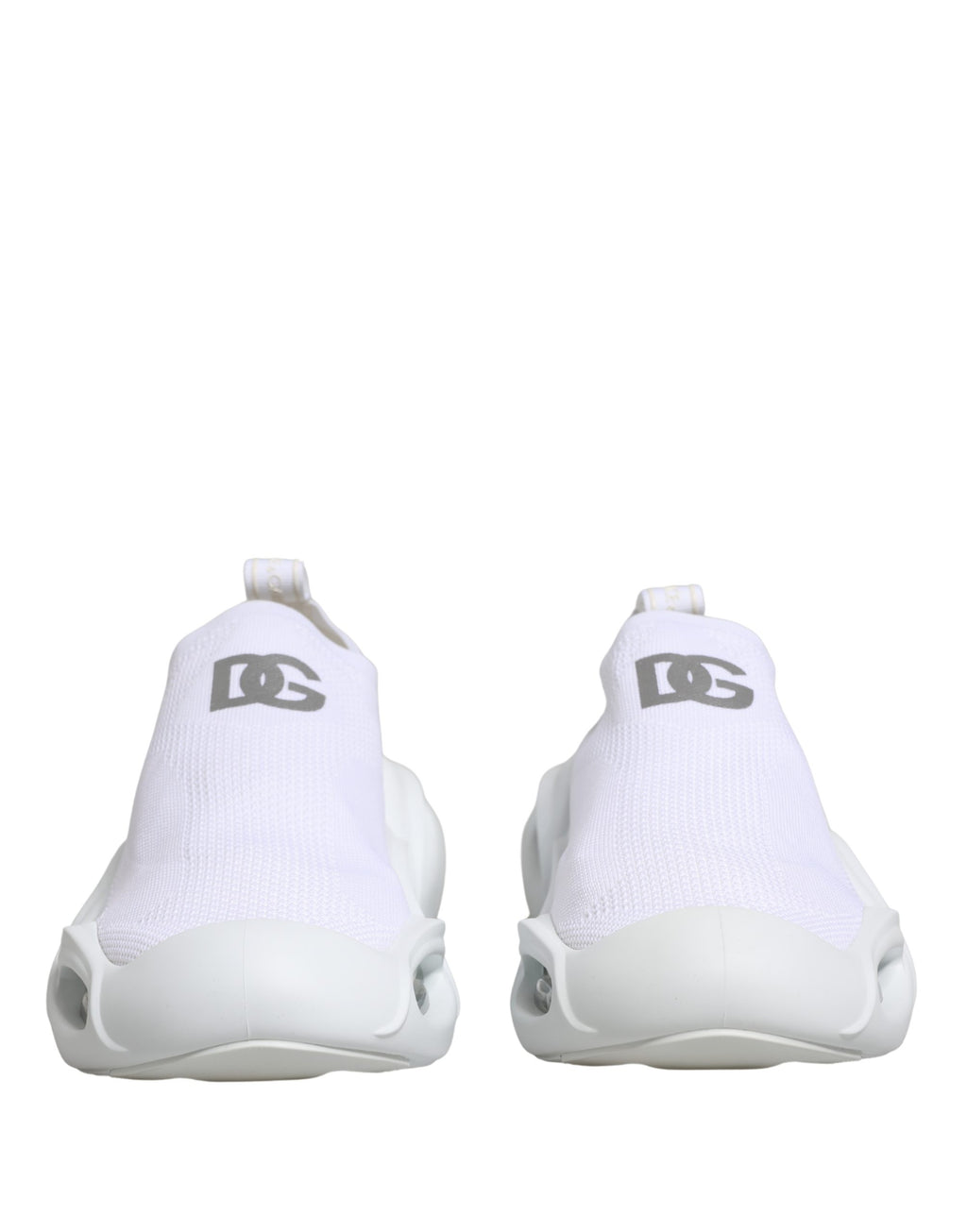 Chaussures Dolce & Gabbana Slip On Wave en blanc, baskets basses confortables avec design moderne.