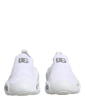 Chaussures Dolce & Gabbana Slip On Wave en blanc, baskets basses confortables avec design moderne.