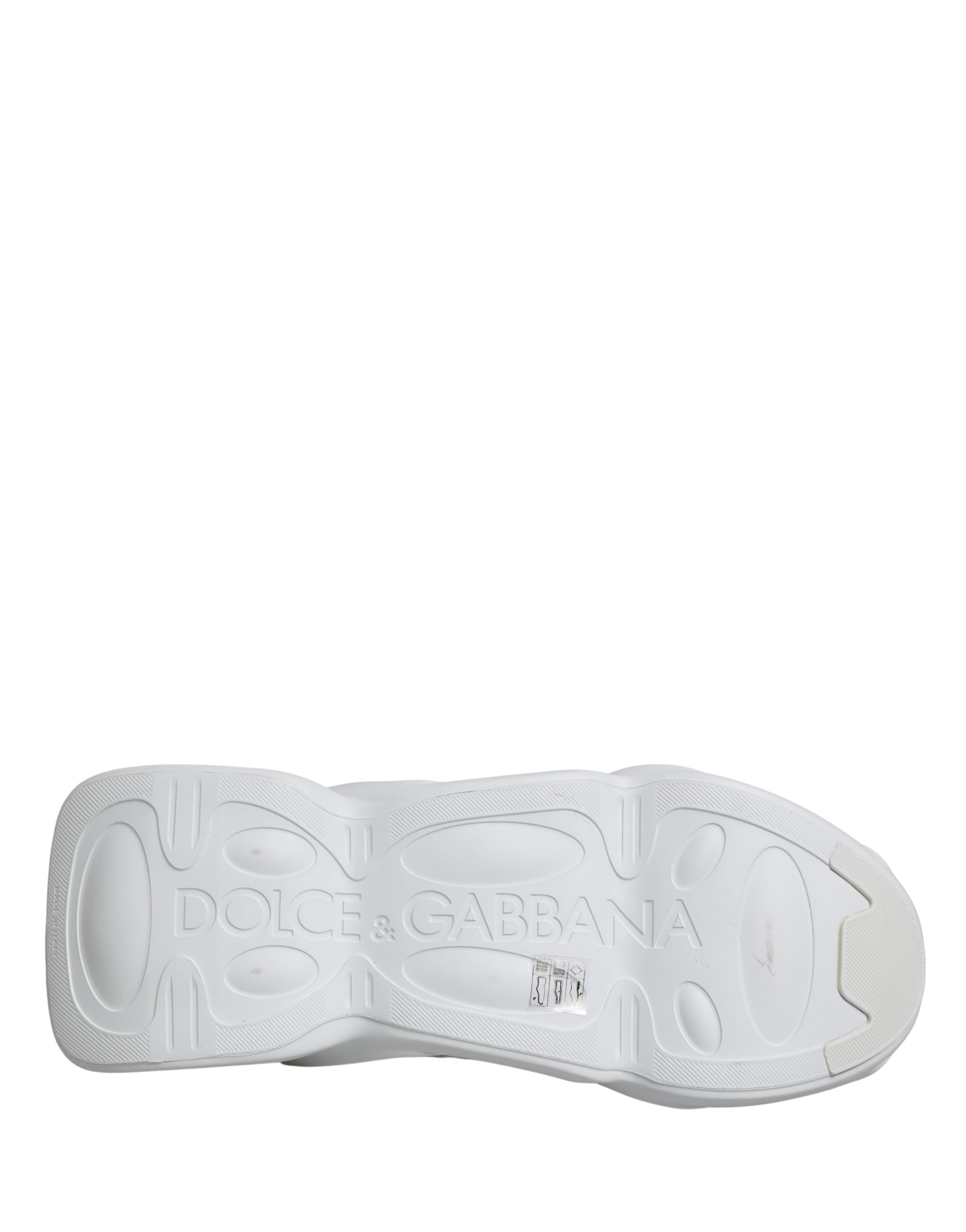Chaussures Dolce & Gabbana sneakers basses blanches Slip On Wave, style décontracté et confortable pour homme.