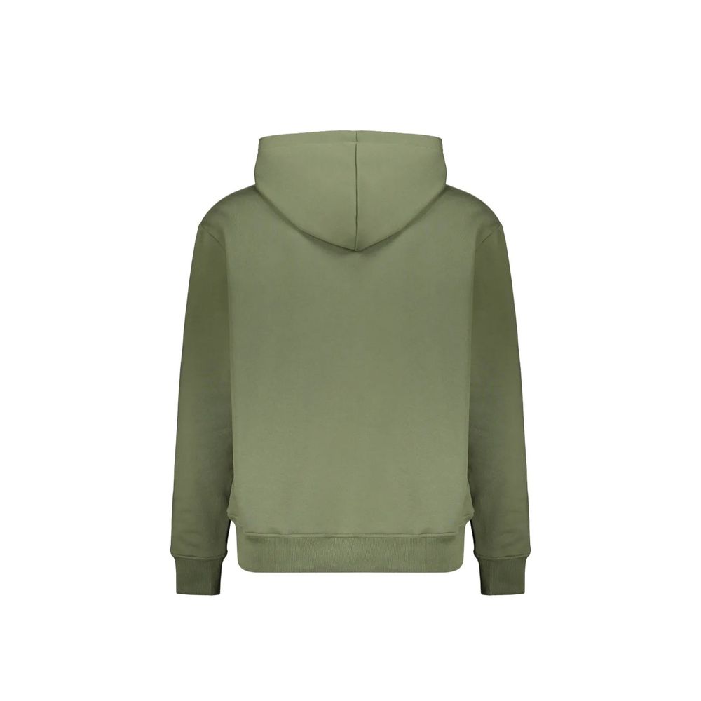 Sweat à capuche en coton bicolore Balmain avec logo, finition moderne, porté sur un mannequin.