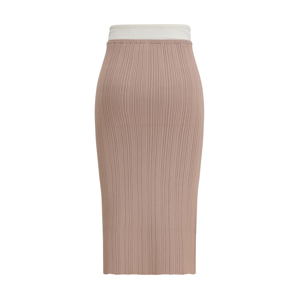 Jupe midi Diesel en viscose multicolore, fluide et élégante, avec un motif vibrant et une coupe flatteuse.