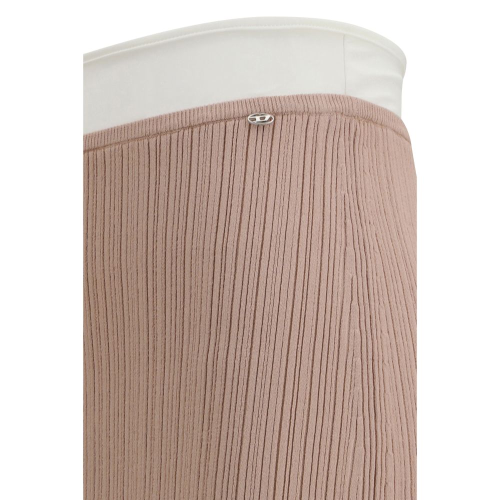 Jupe midi en viscose multicolore Diesel, avec motif coloré, portée sur un mannequin.