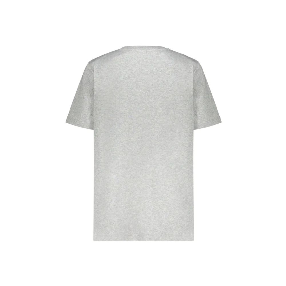 T-shirt gris en coton de la marque Balmain, coupe classique avec logo discret visible sur le devant.