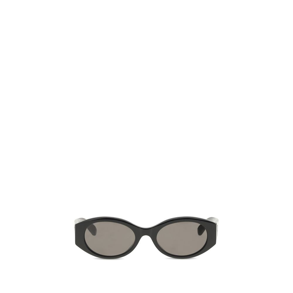 Lunettes de soleil Balenciaga en acétate noir, avec monture élégante et design moderne.