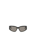 Lunettes de soleil Balenciaga noires en acétate avec monture épaisse et design moderne, vues de face.
