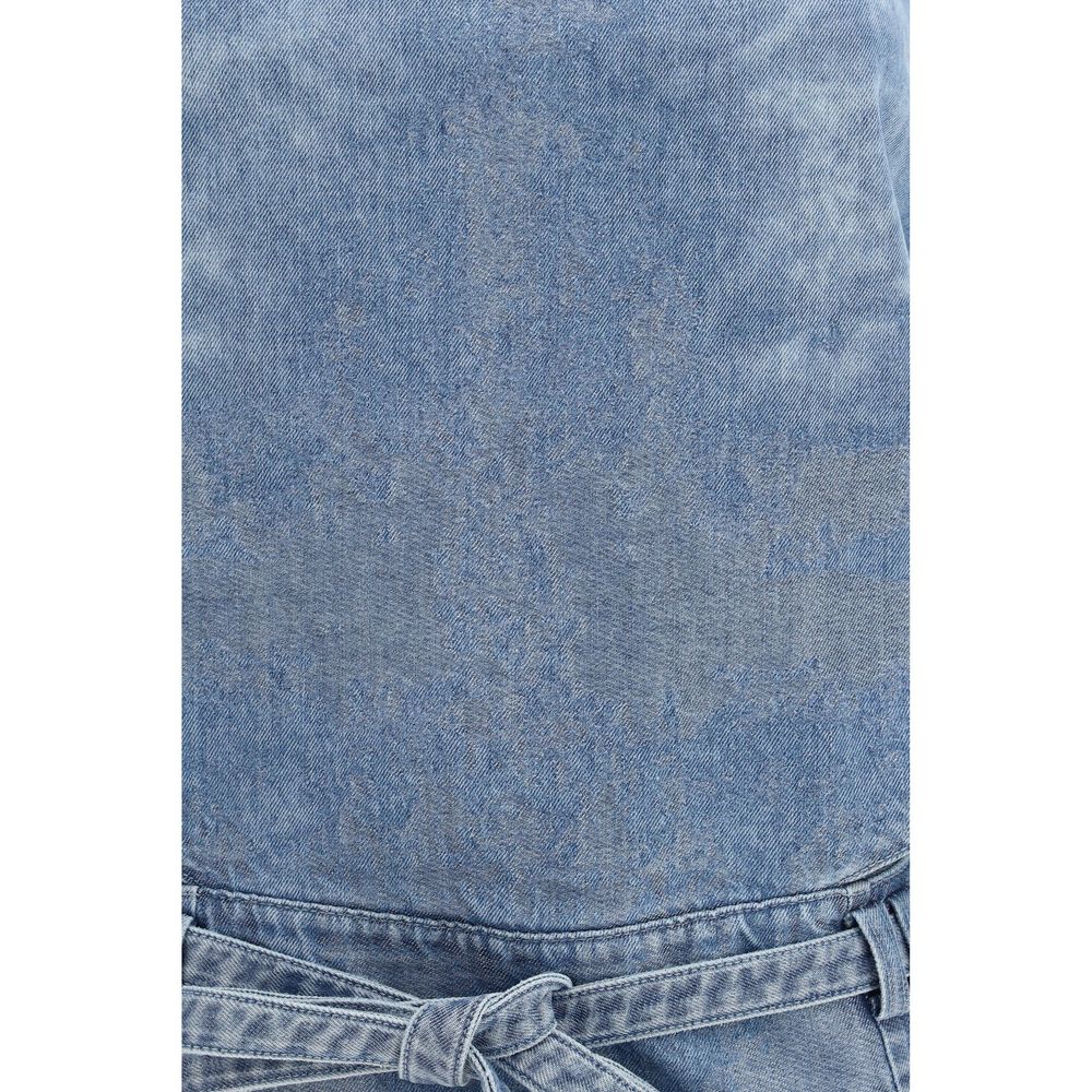 Chemise en denim bleu Diesel pour homme, avec col classique et boutons visibles, tissu denim texturé.