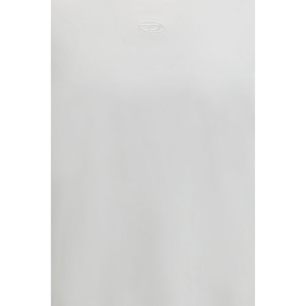 Vêtements de sport en coton blanc de la marque Diesel, style décontracté pour homme, vue de face.