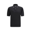 Chemise polo en soie noire de Dolce & Gabbana, vêtement élégant pour homme avec col et manches courtes.