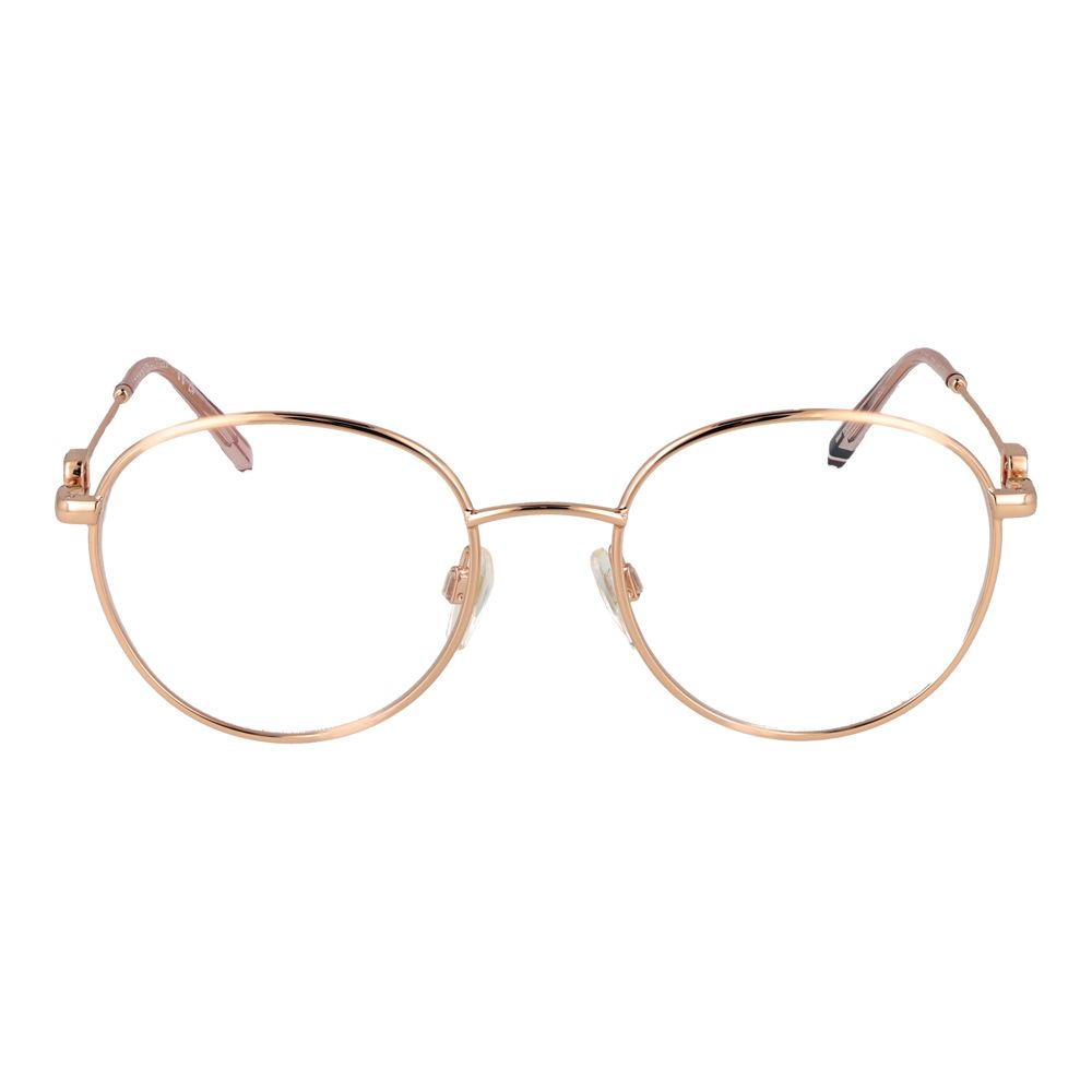 Lunettes Tommy Hilfiger en acier inoxydable doré avec monture en verre, style élégant pour homme ou femme.