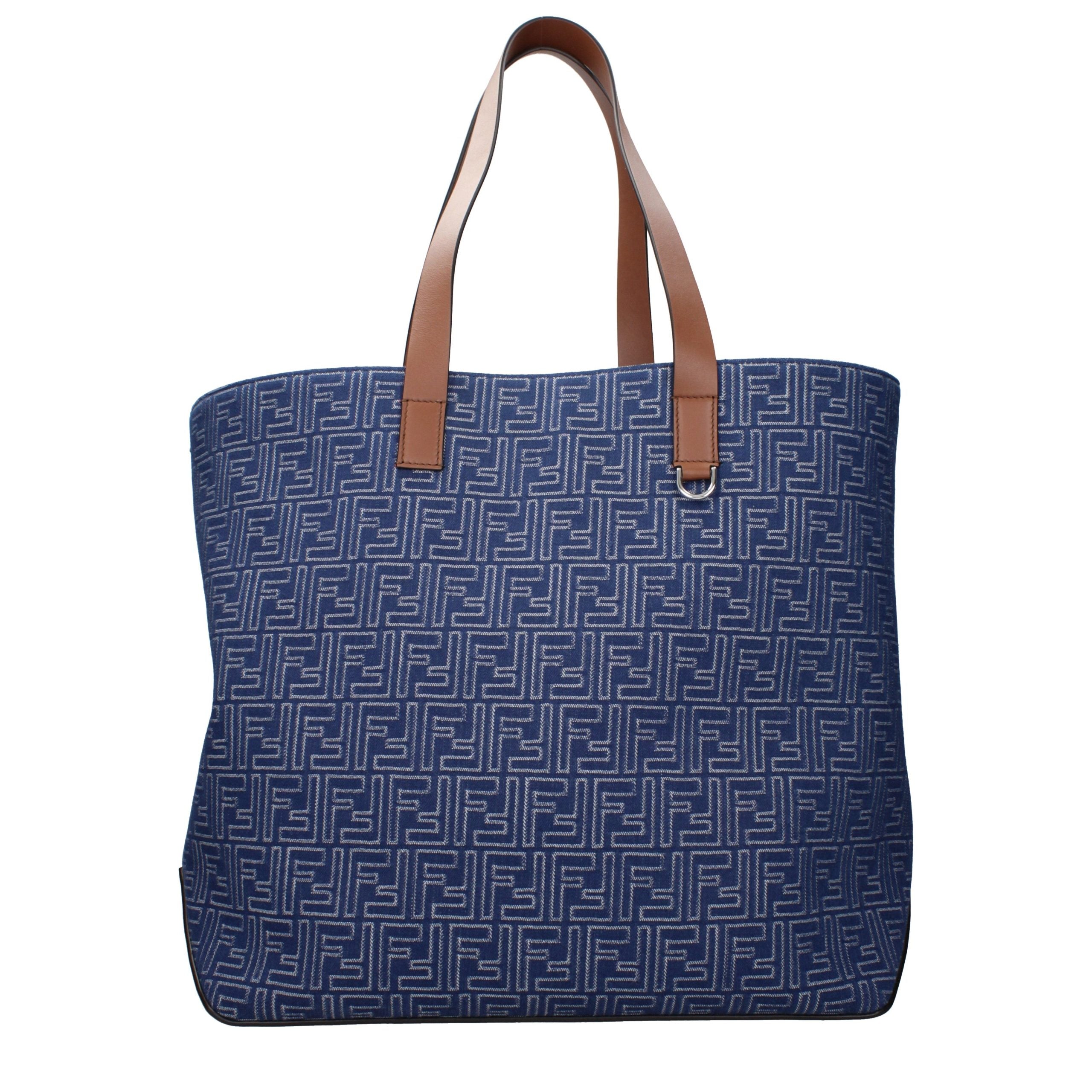 Fendi Schultertasche aus blauem Stoff