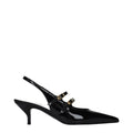 Sandales en cuir noir de Celine, chaussures élégantes en cuir avec semelle plate et design minimaliste, vues de côté.