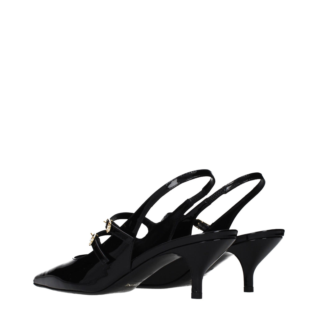 Sandales en cuir noir de Celine, élégantes et sophistiquées, avec design moderne et fini soigné, pour un style chic et intemporel.