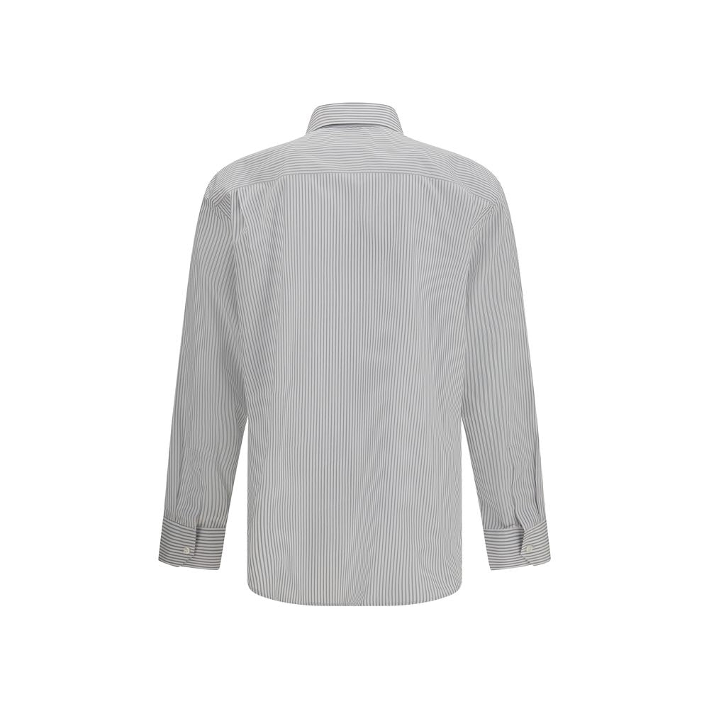 Chemise en coton multicolore Saint Laurent avec motif à motifs, détails visibles sur le devant.