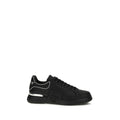 Sneakers basses en cuir de veau noir Philipp Plein Bos Taurus avec détails en relief et semelle en caoutchouc.