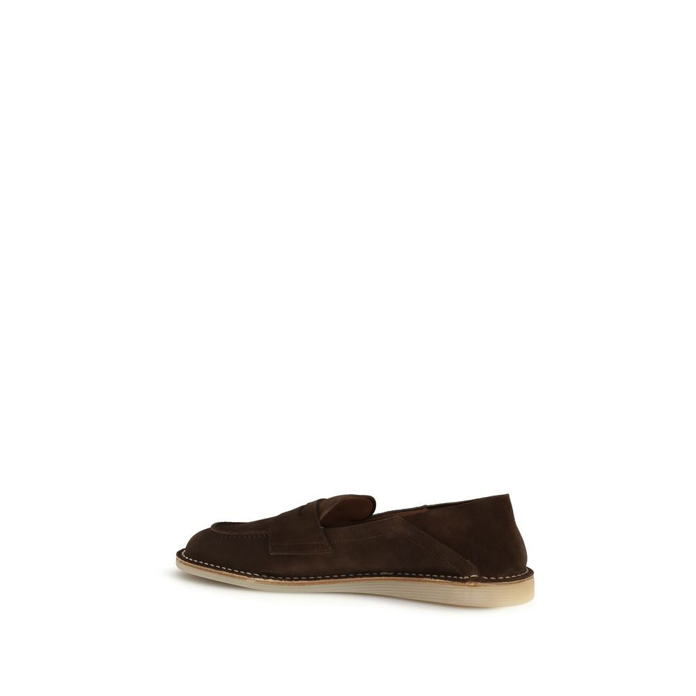 Dolce & Gabbana Braune Kalbsleder-Slipper aus Rindsleder