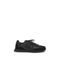 Chaussures de sport noires Dolce & Gabbana en cuir de veau Bos Taurus, sneakers athlétiques élégants et modernes.