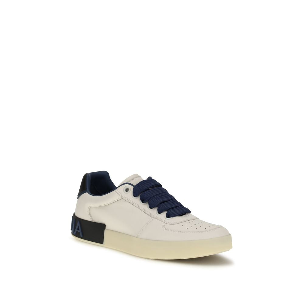 Dolce & Gabbana Multicolor Kalbsleder Bos Taurus Low Top Sneakers