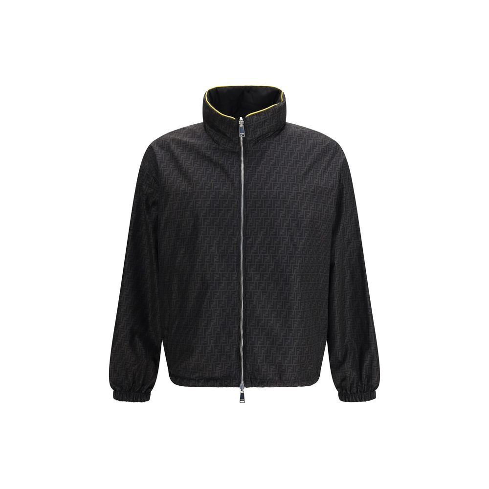Fendi schwarze Polyamid-Shell-Jacke