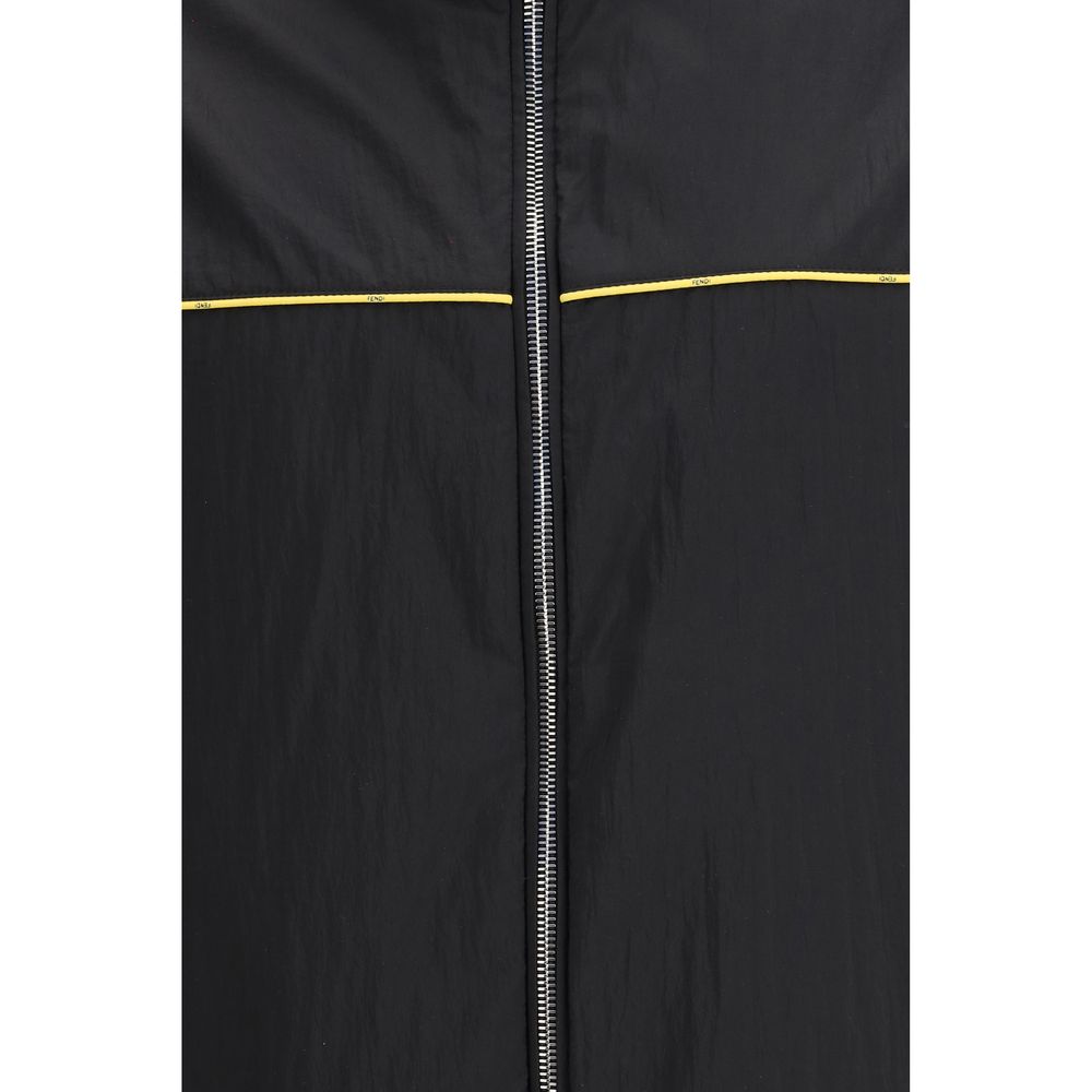 Fendi schwarze Polyamid-Shell-Jacke