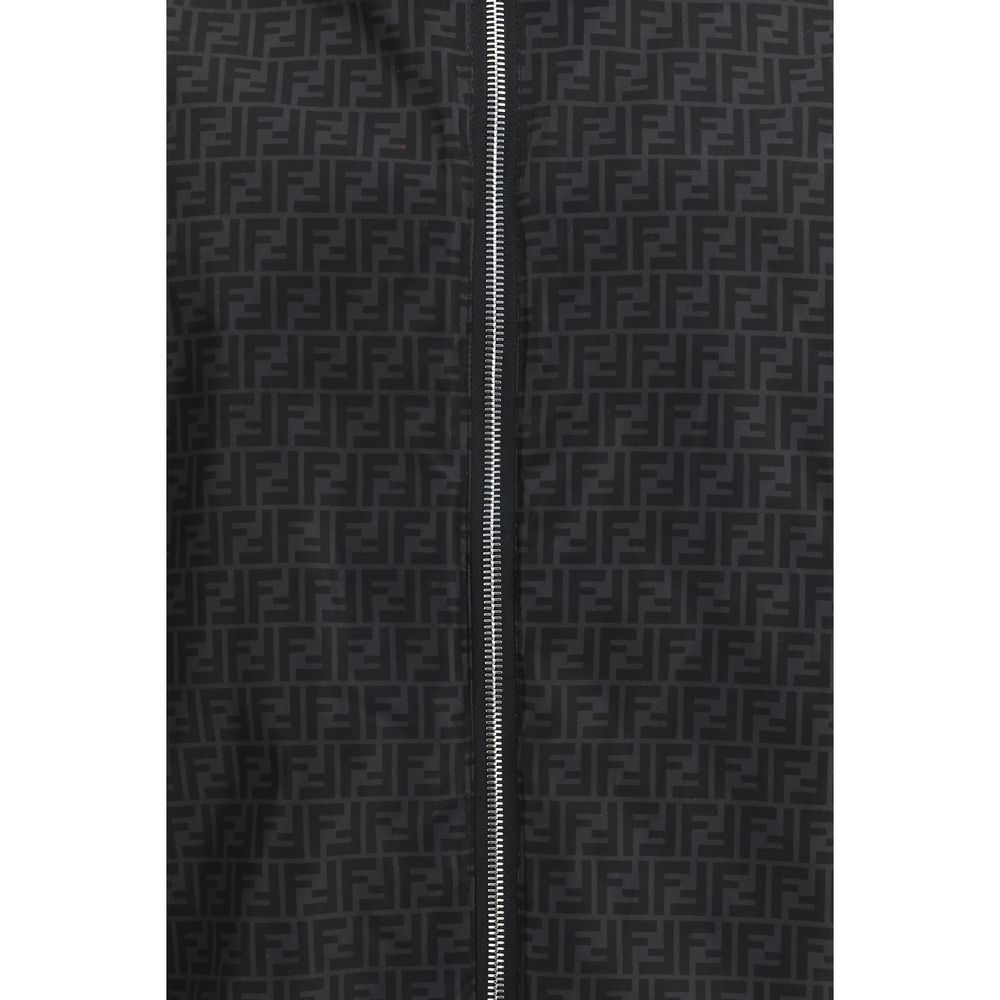Fendi schwarze Polyamid-Shell-Jacke
