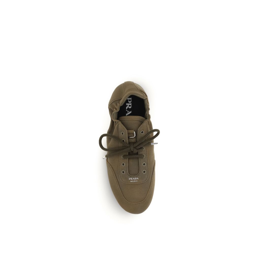 Prada Bicolor Cotton Athletic-Sneaker