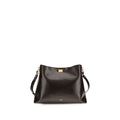 Sac à épaule Dolce & Gabbana Bos Taurus en cuir de veau marron, design élégant et sophistiqué.