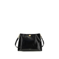 Sac à main Dolce & Gabbana Bos Taurus en cuir de veau noir, bandoulière élégante et design sophistiqué.