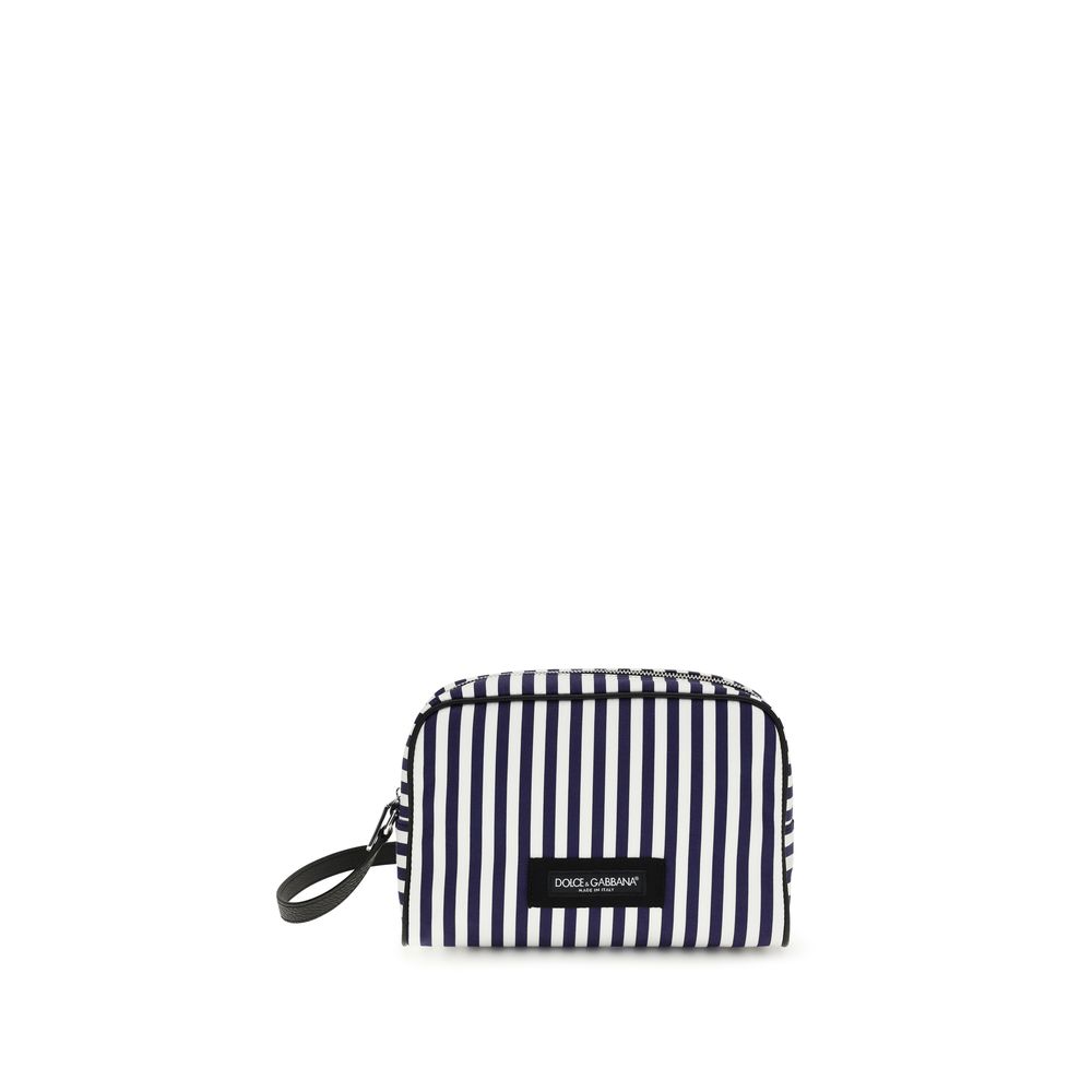 Sac à main Dolce & Gabbana en coton multicolore avec motifs élégants et détails sophistiqués, vue de face.