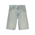 Shorts bermuda en coton bleu azur de Guess Jeans pour hommes, style décontracté et confortable.